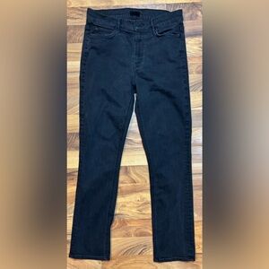 Mother Mid Rise Dazzler Ankle Jeans Womens 29 Black Stretch Designer Denim